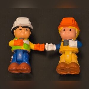 Little People Bendable Construction Workers Max & Eddie 2008